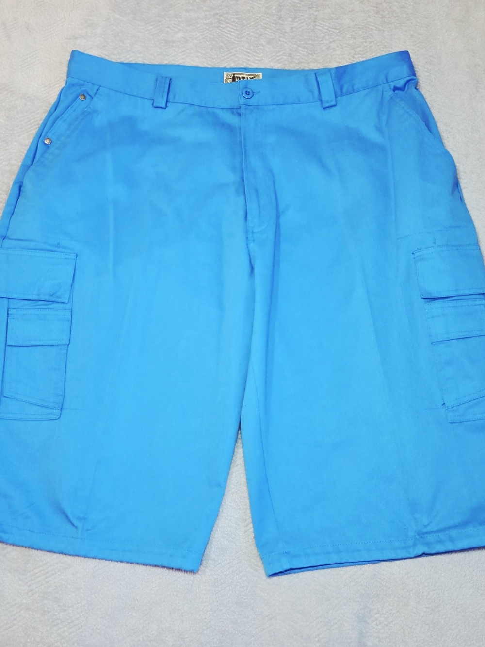 Beyond The Limit BTL Baggy Cargo Shorts Men's 44 Blue Y2K Skater Streetwear